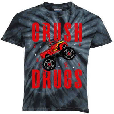 Red Ribbon Week Awareness Halloween Kids Tie-Dye T-Shirt