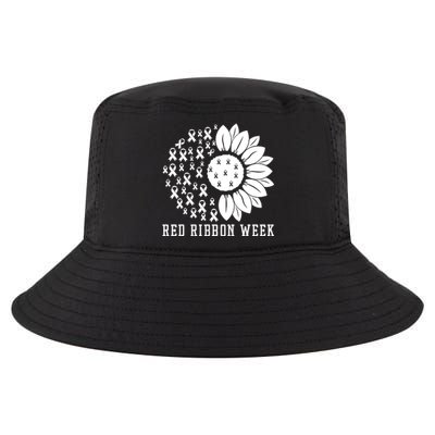 Red Ribbon Week Sunflower We Wear Red Ribbon Week Awareness Cool Comfort Performance Bucket Hat