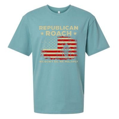 Republican Roach We Dont Die We Multiply Sueded Cloud Jersey T-Shirt