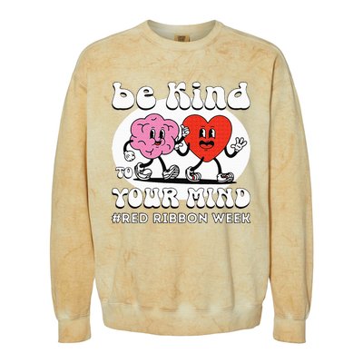 Red Ribbon Week Be Kind To Your Mind Colorblast Crewneck Sweatshirt