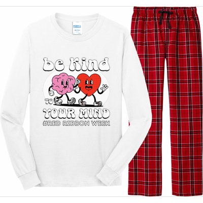 Red Ribbon Week Be Kind To Your Mind Long Sleeve Pajama Set