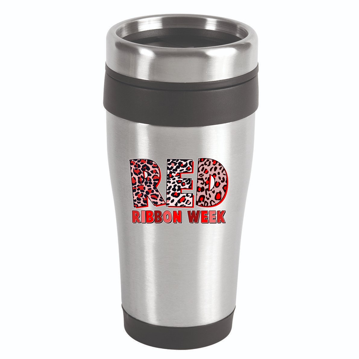 Red Ribbon Week Awareness 16oz Travel Tumbler