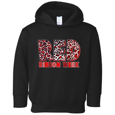Red Ribbon Week Awareness Toddler Hoodie