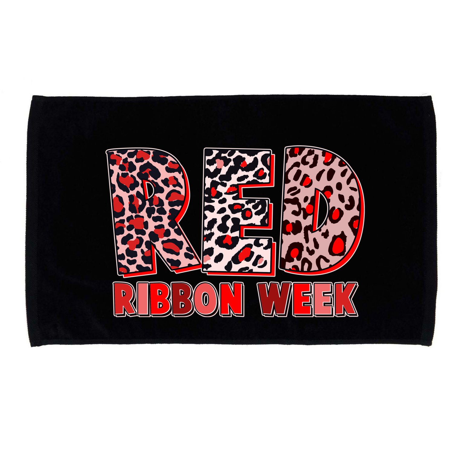Red Ribbon Week Awareness Microfiber Hand Towel