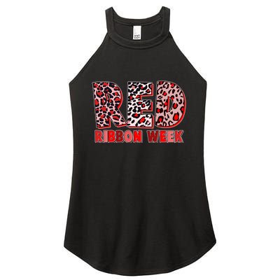Red Ribbon Week Awareness Women's Perfect Tri Rocker Tank