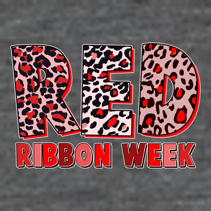 Red Ribbon Week Awareness Button