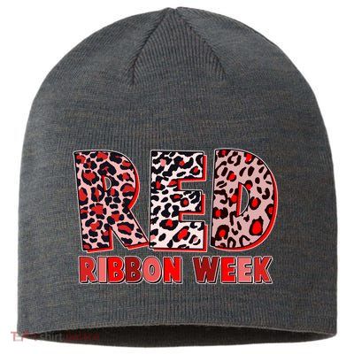 Red Ribbon Week Awareness Sustainable Beanie