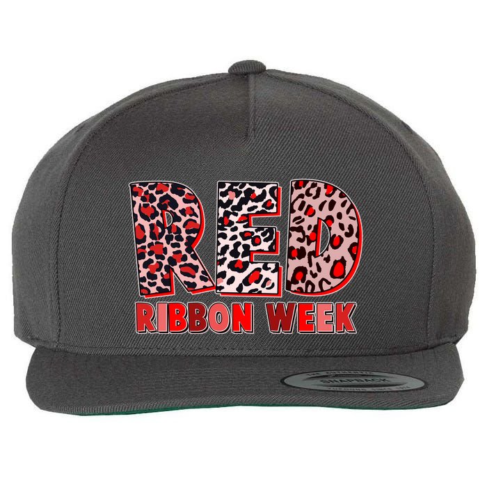 Red Ribbon Week Awareness Wool Snapback Cap