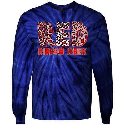 Red Ribbon Week Awareness Tie-Dye Long Sleeve Shirt