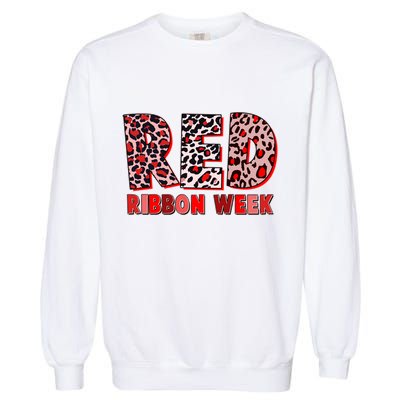 Red Ribbon Week Awareness Garment-Dyed Sweatshirt