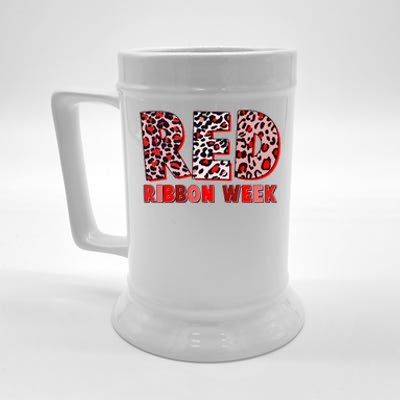 Red Ribbon Week Awareness Beer Stein