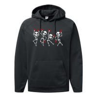 Red Ribbon week Awareness Skeleton Halloween Performance Fleece Hoodie