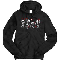 Red Ribbon week Awareness Skeleton Halloween Tie Dye Hoodie