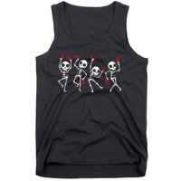 Red Ribbon week Awareness Skeleton Halloween Tank Top