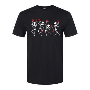 Red Ribbon week Awareness Skeleton Halloween Softstyle CVC T-Shirt