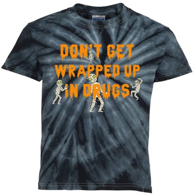 Red Ribbon Week Don't Get Wrapped Up Halloween Kids Tie-Dye T-Shirt