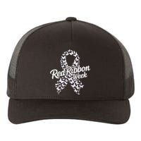 Red Ribbon Week 2024 Hope Love Support Red Ribbon Week Gift Yupoong Adult 5-Panel Trucker Hat