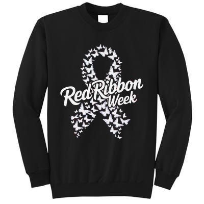 Red Ribbon Week 2024 Hope Love Support Red Ribbon Week Gift Sweatshirt