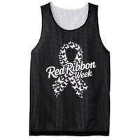 Red Ribbon Week 2024 Hope Love Support Red Ribbon Week Gift Mesh Reversible Basketball Jersey Tank