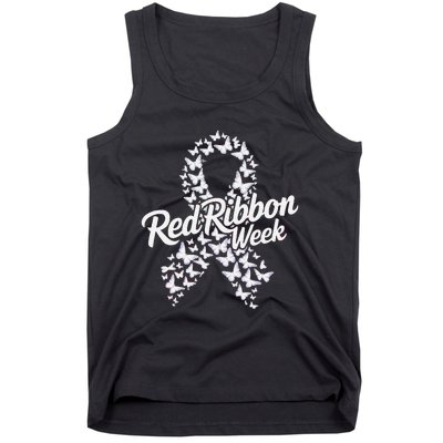 Red Ribbon Week 2024 Hope Love Support Red Ribbon Week Gift Tank Top