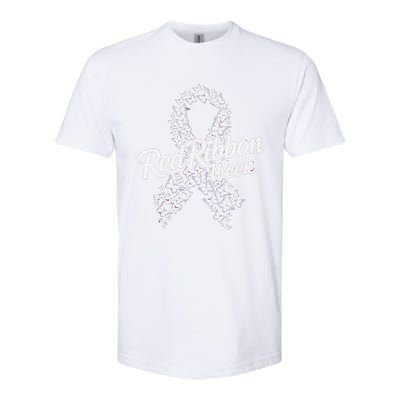 Red Ribbon Week 2024 Hope Love Support Red Ribbon Week Gift Softstyle CVC T-Shirt