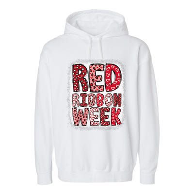 Red Ribbon Week Gift Garment-Dyed Fleece Hoodie