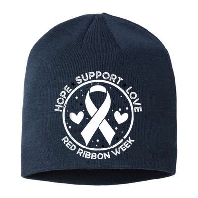 Red Ribbon Week Sustainable Beanie