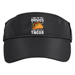 Red Ribbon Week Say No To Drugs Say Yes To Tacos Taco Adult Drive Performance Visor