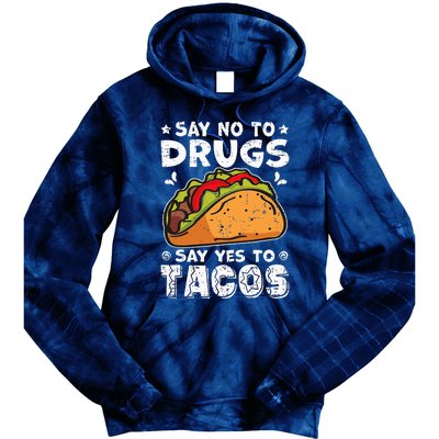 Red Ribbon Week Say No To Drugs Say Yes To Tacos Taco Tie Dye Hoodie