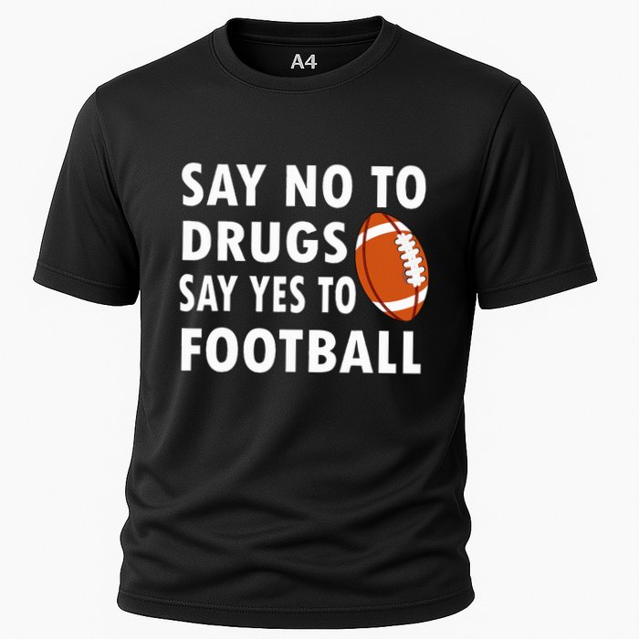 Red Ribbon Week Say No To Drugs Say Yes To Football Cooling Performance Crew T-Shirt