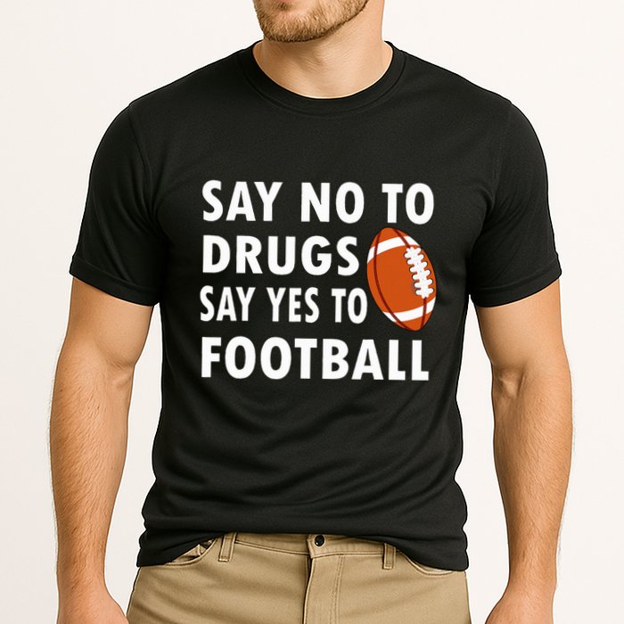 Red Ribbon Week Say No To Drugs Say Yes To Football Cooling Performance Crew T-Shirt