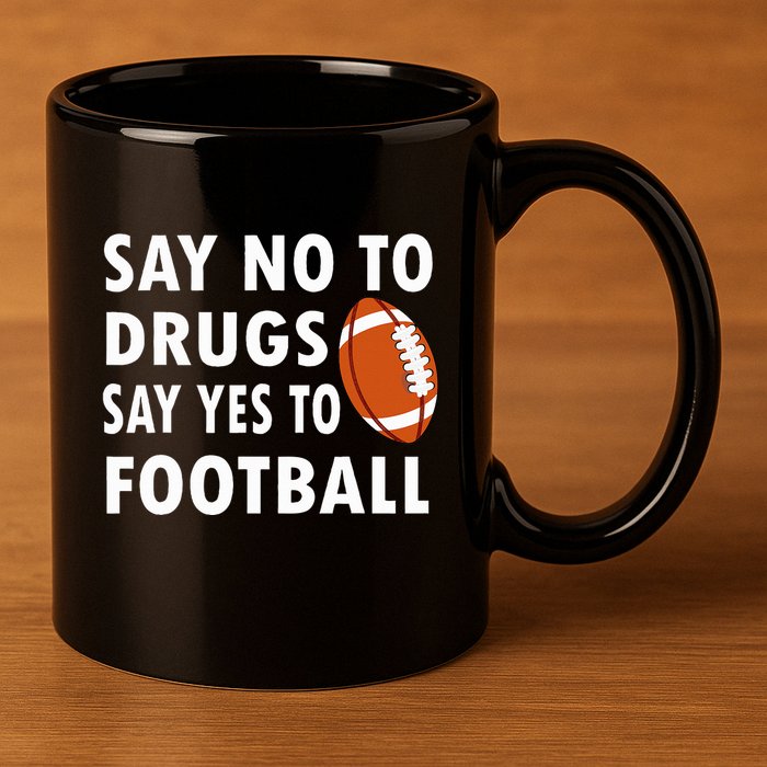 Red Ribbon Week Say No To Drugs Say Yes To Football 11oz C Handle Ceramic Mug