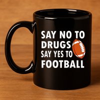 Red Ribbon Week Say No To Drugs Say Yes To Football 11oz C Handle Ceramic Mug