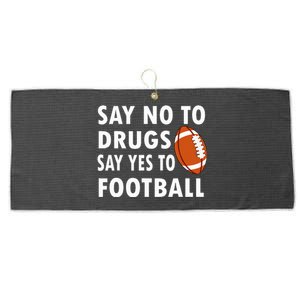 Red Ribbon Week Say No To Drugs Say Yes To Football Large Microfiber Waffle Golf Towel