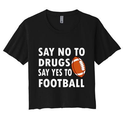 Red Ribbon Week Say No To Drugs Say Yes To Football Crop Top