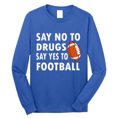 Red Ribbon Week Say No To Drugs Say Yes To Football Long Sleeve Shirt