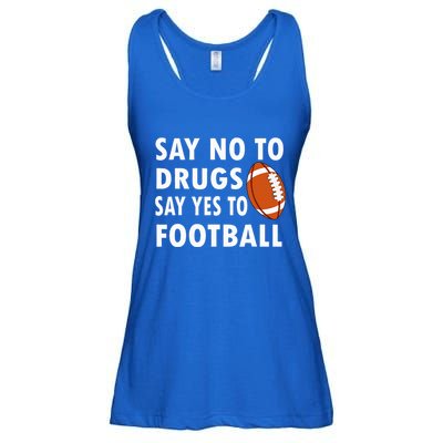 Red Ribbon Week Say No To Drugs Say Yes To Football Ladies Essential Flowy Tank