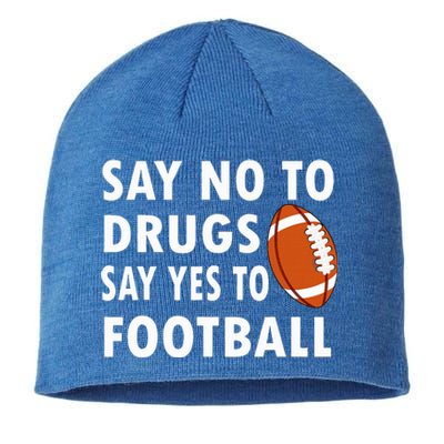 Red Ribbon Week Say No To Drugs Say Yes To Football Sustainable Beanie