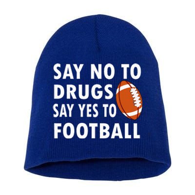 Red Ribbon Week Say No To Drugs Say Yes To Football Short Acrylic Beanie