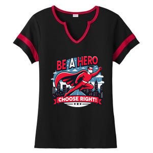 Red Ribbon Week Awareness For Students And Teachers Ladies Halftime Notch Neck Tee