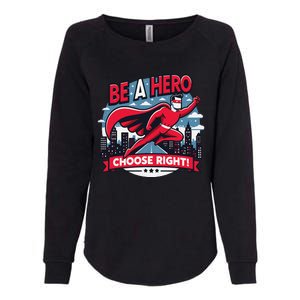 Red Ribbon Week Awareness For Students And Teachers Womens California Wash Sweatshirt