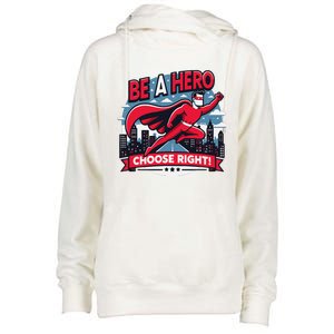 Red Ribbon Week Awareness For Students And Teachers Womens Funnel Neck Pullover Hood