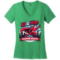 Red Ribbon Week Awareness For Students And Teachers Women's V-Neck T-Shirt