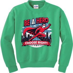 Red Ribbon Week Awareness For Students And Teachers Kids Sweatshirt