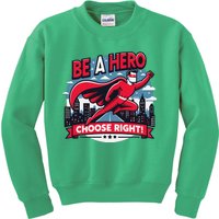 Red Ribbon Week Awareness For Students And Teachers Kids Sweatshirt