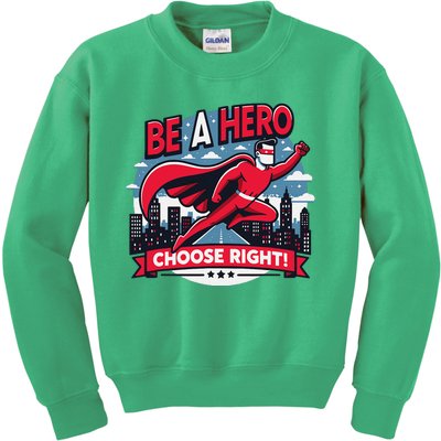 Red Ribbon Week Awareness For Students And Teachers Kids Sweatshirt