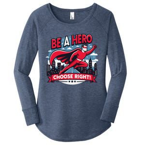 Red Ribbon Week Awareness For Students And Teachers Women's Perfect Tri Tunic Long Sleeve Shirt