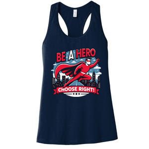 Red Ribbon Week Awareness For Students And Teachers Women's Racerback Tank