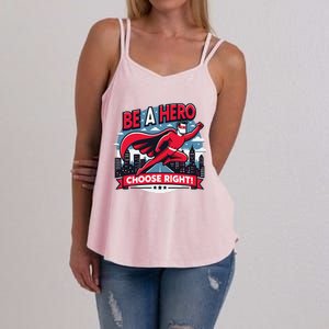 Red Ribbon Week Awareness For Students And Teachers Women's Strappy Tank