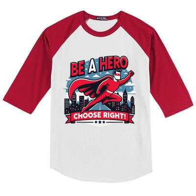 Red Ribbon Week Awareness For Students And Teachers Kids Colorblock Raglan Jersey